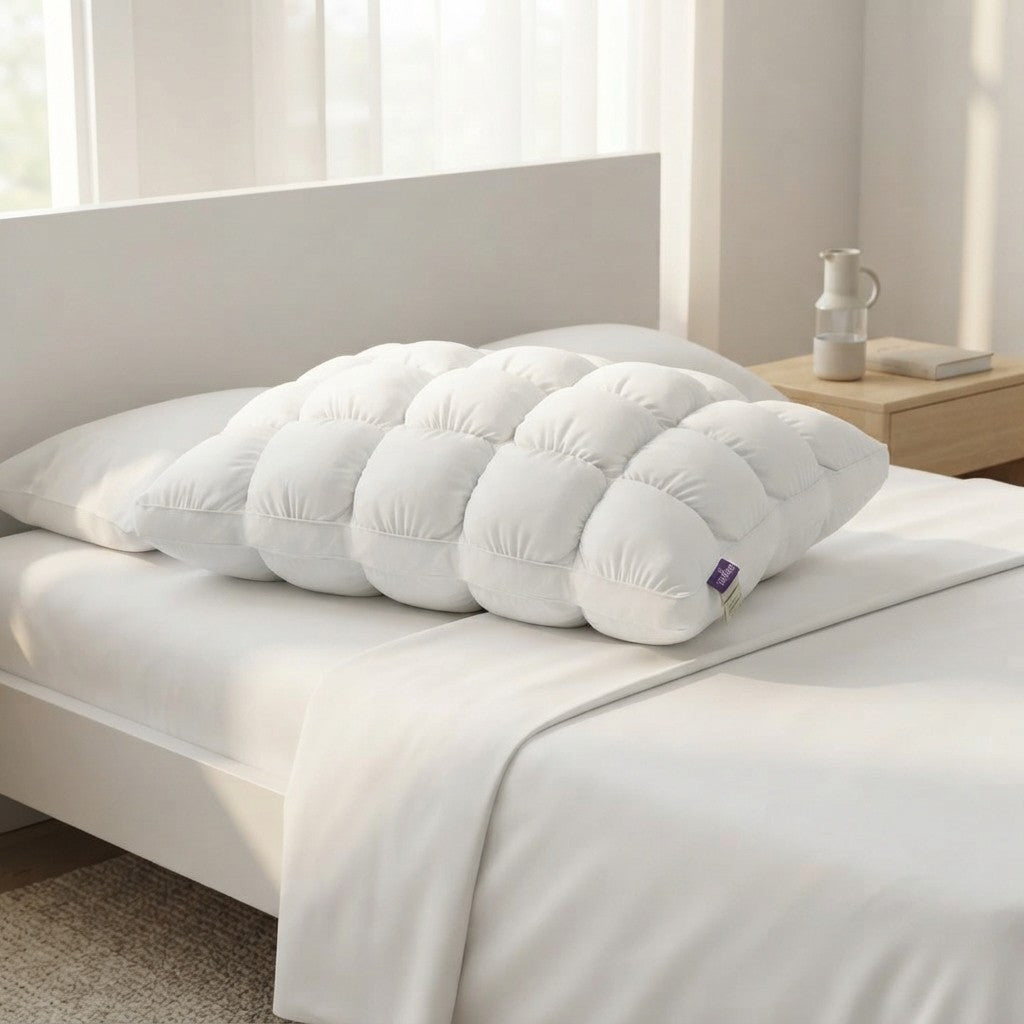 Cooling Puff Grid Pillow